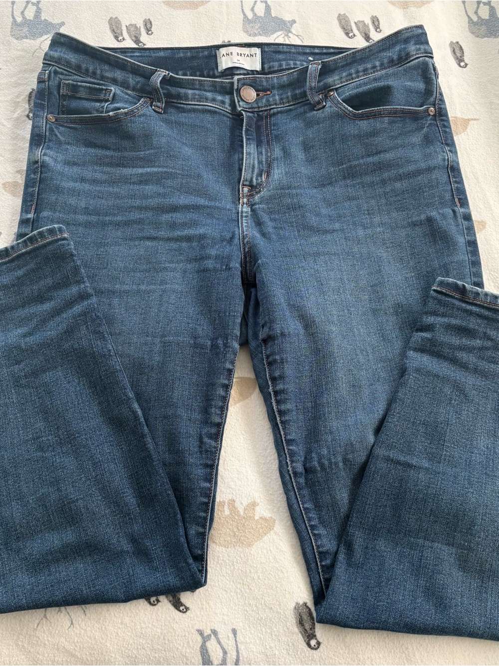 Lane Bryant Navy Blue Skinny Jeans